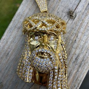 Iced out Jesus pendant